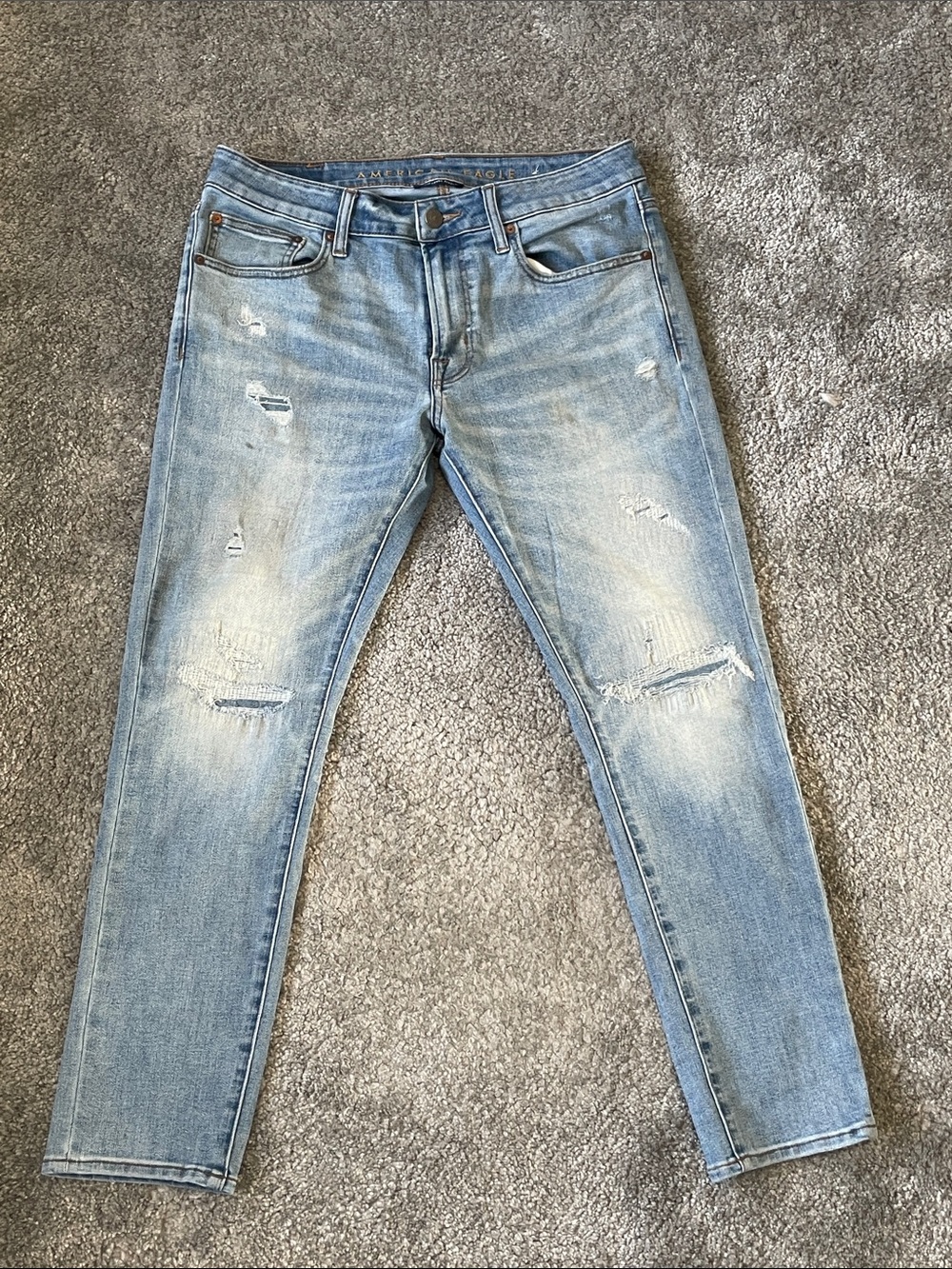 EC Men's  American Eagle Skinny Light Wash Jeans - Size 34